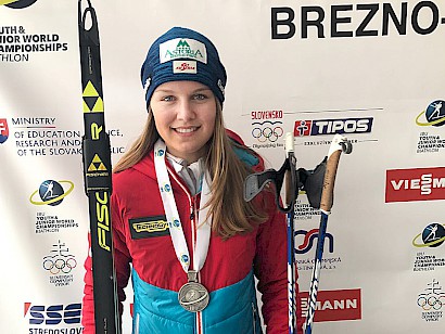 Anna Gandler beim Alpencup auf dem zweiten Rang
