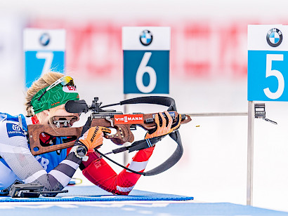 Lisa Hauser in den Top-Ten-Platzierungen bei der Biathlon WM in Antholz