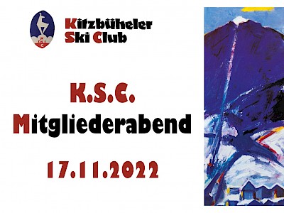 KSC MITGLIEDERABEND – Donnerstag 17. Nov. 2022