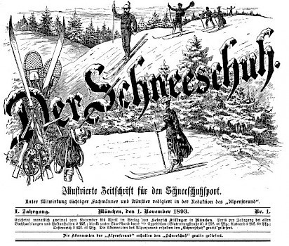 Franz Reisch (unterstes Bild) war 1893 mit Schnneeschuhen am Kitzbüheler Horn