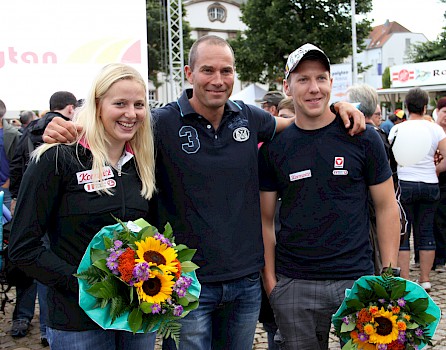 Lisa Hauser, Ludwig Gredler (ÖSV Biathlon TG2 Trainer), David Komatz