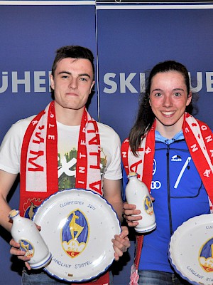 Alexander Embacher und Victoria Mellitzer sind K.S.C. Clubmeister Langlauf 2017 - 