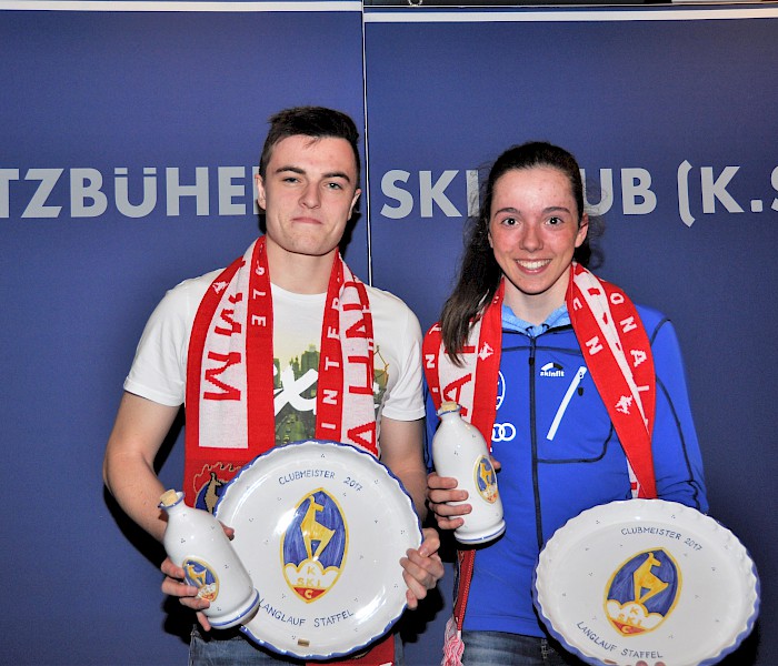 Alexander Embacher und Victoria Mellitzer sind K.S.C. Clubmeister Langlauf 2017 - 