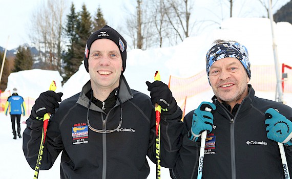 Von links: Hannes Grander und Markus Glössl. Vor einer Woche waren Hannes und Markus bei der Clubmeisterschaft Langlauf dabei.