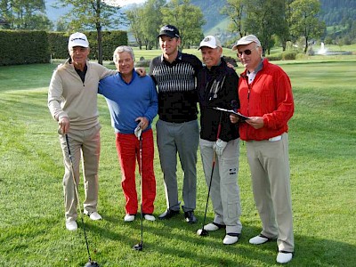 Franz Beckenbauer, Karl Reyer, Bernd Wiesberger und Michael Horn