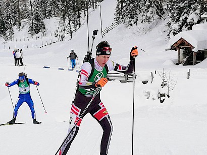 Sieg und Podestplätze beim Biathlon-Cup in Südtirol