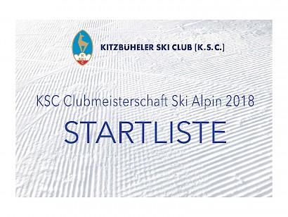 KSC Clubmeisterschaft - Die Startliste