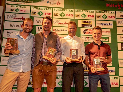 Sieger Brutto B: Seppi Jenewein, Bernhard Reiter, Toni Ehrensperger und David Kreiner (v.l.)