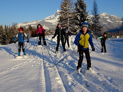 Die Langlauf-Kids starteten auf Schnee