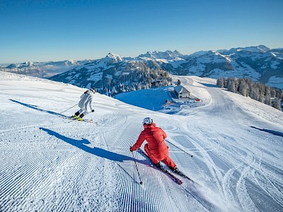 Skibetrieb in Kitzbühel