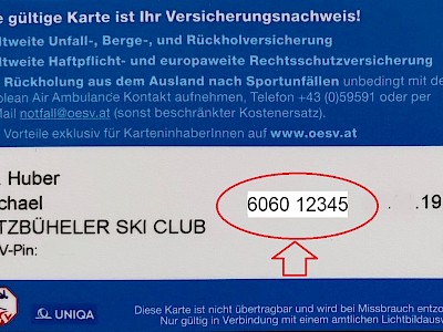 (Zugangscode = 9-stellige Mitgliedsnummer. Siehe ÖSV Ski Card Rückseite)