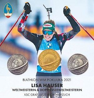 Erste österreichische Biathlon-Weltmeisterin - 