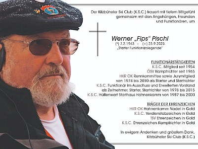 Die K.S.C. Legende vom Start - Erinnerung an Werner „Fips“ Pischl! 