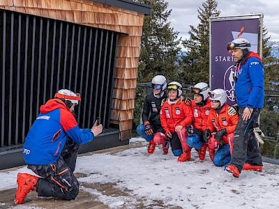 Nach dem Super-G ging es auf die Streif