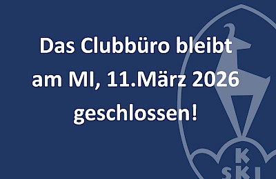 Clubbüro geschlossen