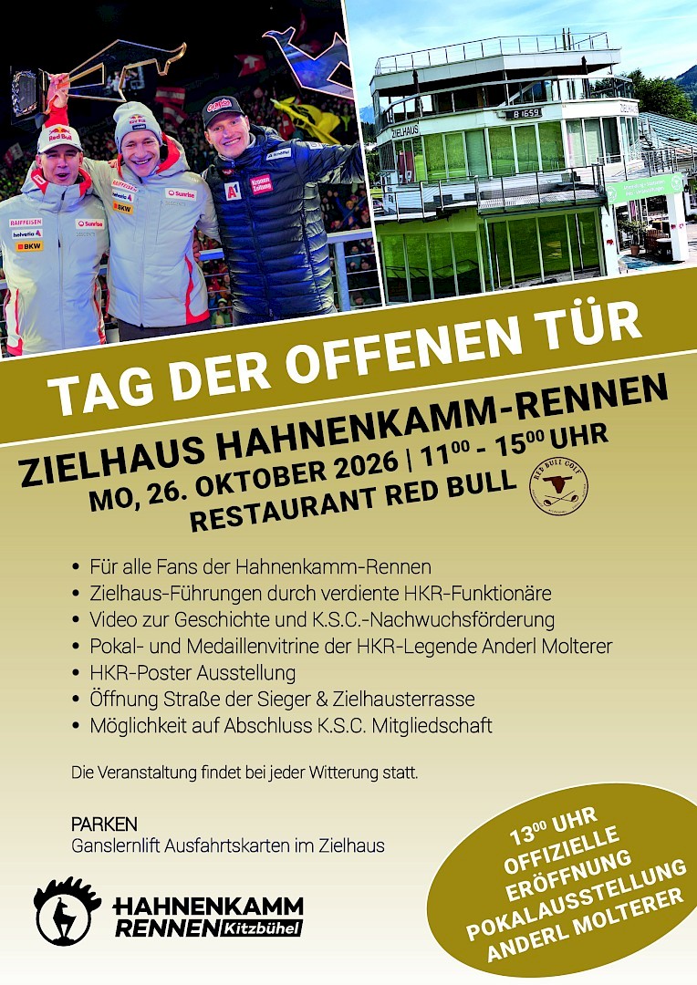 Hahnenkamm-Rennen: Tag der offenen Tür im Zielhaus Restaurant Red Bull Kitzbühel